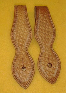 BR15 - Western Leather Slobber Straps