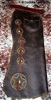 Old West Batwing Leather Chaps