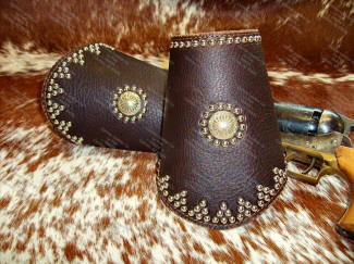 C58 - Western Leather Cuffs w/Spots & Conchos