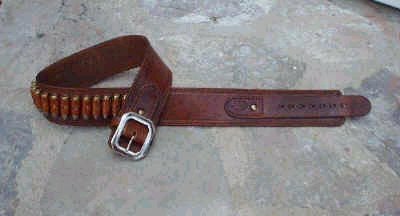 Western Leather Gun Belt