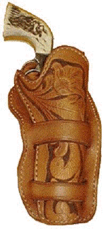 Floral Carved Mexican Loop Gun Holster