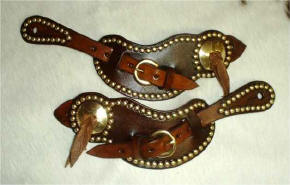 S1421 - Spur Staps w/Spots, Conchos and Bleedknots