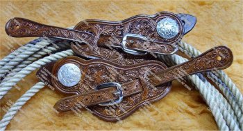 Spur Straps-Fancy Conchos and Spots