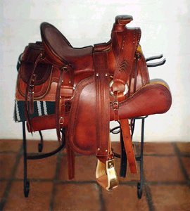 1800's Half-Seat Western Style Saddle