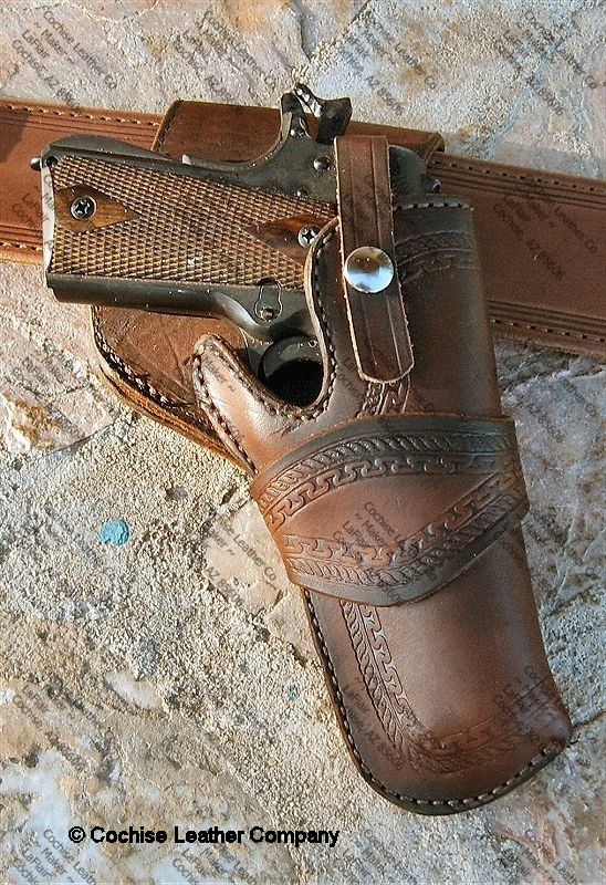 Custom Colt 1911 Crossdraw Holster by Cochise Leather Co