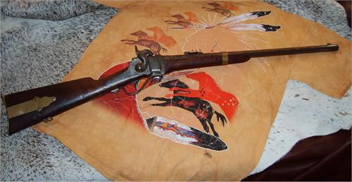 Sharps .54 Caliber 1859 Percussion Rifle - Antique percussion rifle for sale by Cochise Leather Co, maker of handmade custom leather goods, holsters, gunbelts and rifle scabbards.
