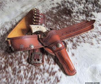 The Vaquero Gunbelt with Border Tooling, Conchos and Spots