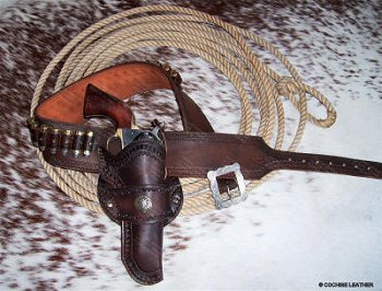 Wells Fargo Gunbelt/Holster by Cochise Leather Company - Made in USA